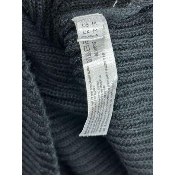 FP Beach Women's M Ribbed Black Knit Sweater Button-Up Long Sleeve Romper - Picture 8 of 13